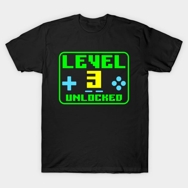 Level 3 Unlocked T-Shirt by colorsplash